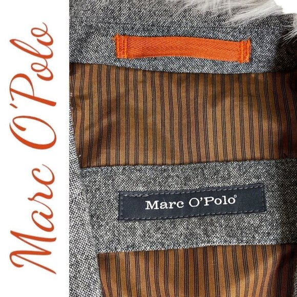 MARC O’POLO Wool Blend 2-Button Gray Tibro Blazer Jacket, Size 46 (US Small) - Picture 4 of 10